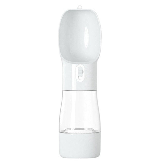 Aventure Poilu™ – Gourde 2-en-1 Portable | Eau 258 ml + Croquettes 200 ml | Anti-Fuite & Bol Intégré