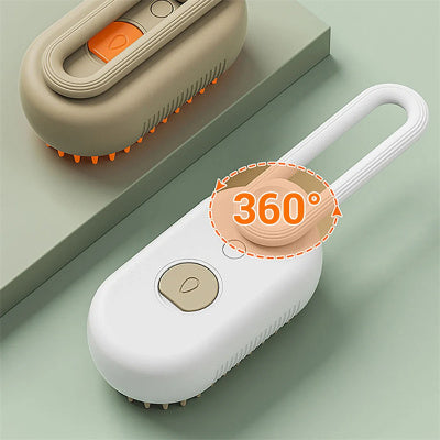 Massage Poilu™ – Brosse Vapeur 3-en-1 | Toilettage Doux Sans Stress & Anti-Poils Volants