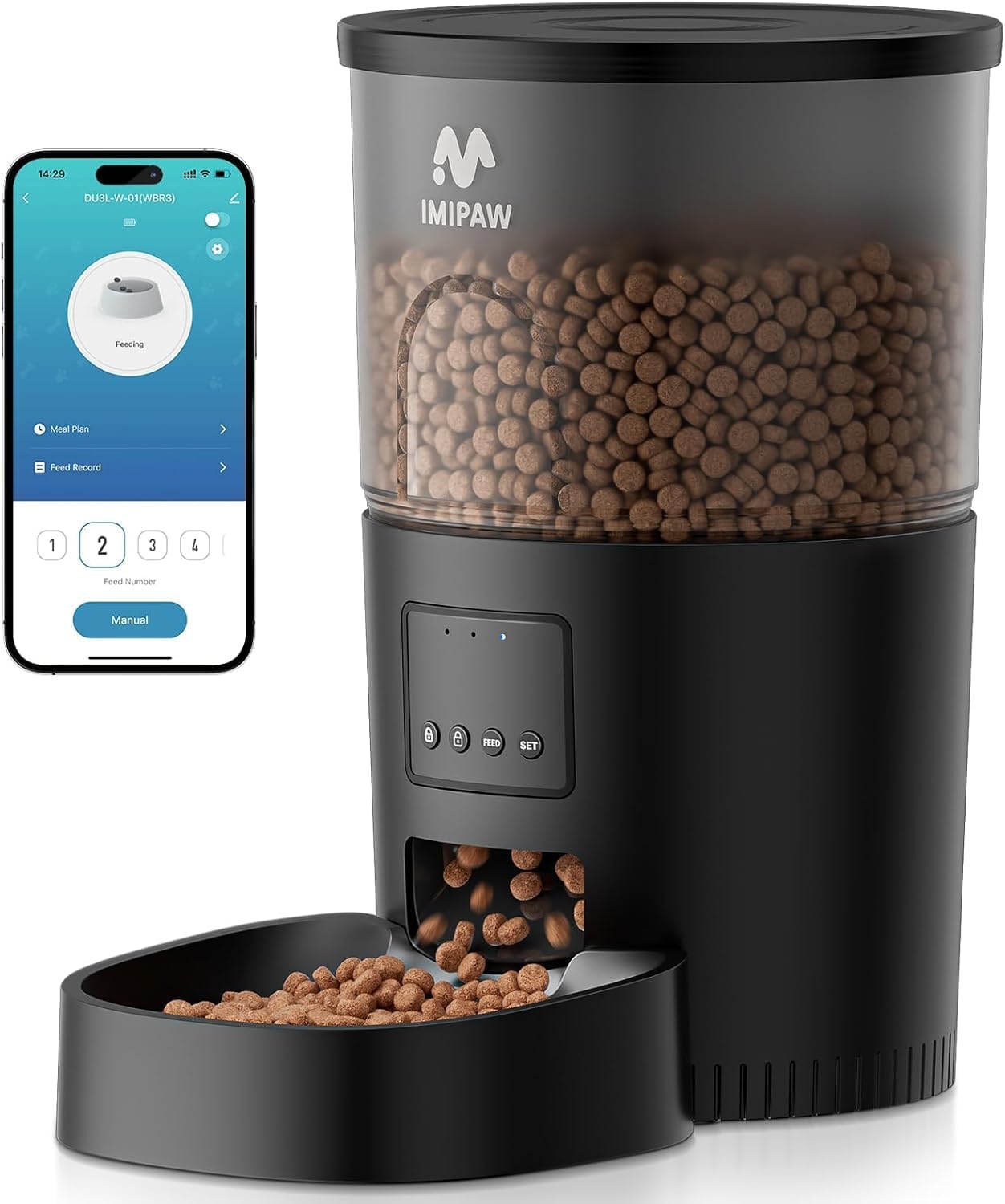 ZenRepas Poilu™ – Distributeur Intelligent 3L | Contrôle App & 1-10 Repas Par Jour