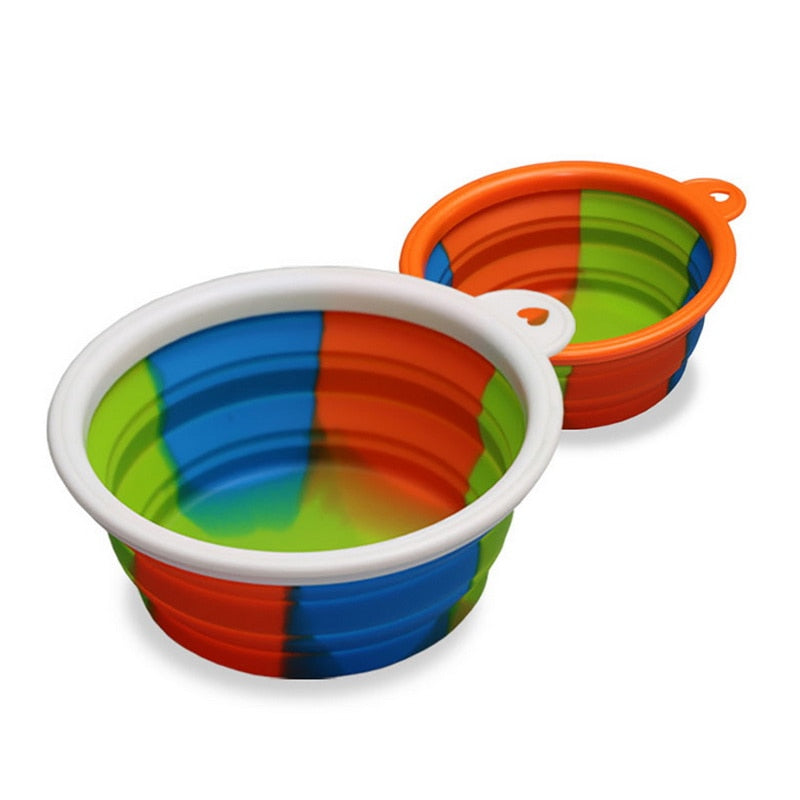 Repas Poilu™ – Gamelle de Voyage Pliable en Silicone | Eau & Nourriture | 24 Coloris